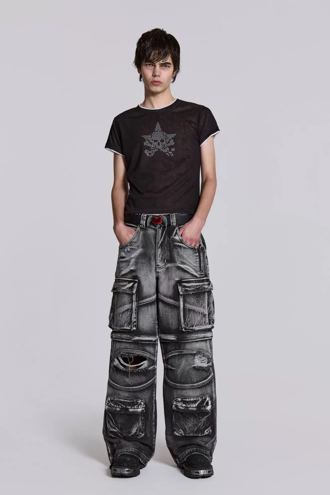 Cheap Apex Denim Cargos Men Baggy Jeans