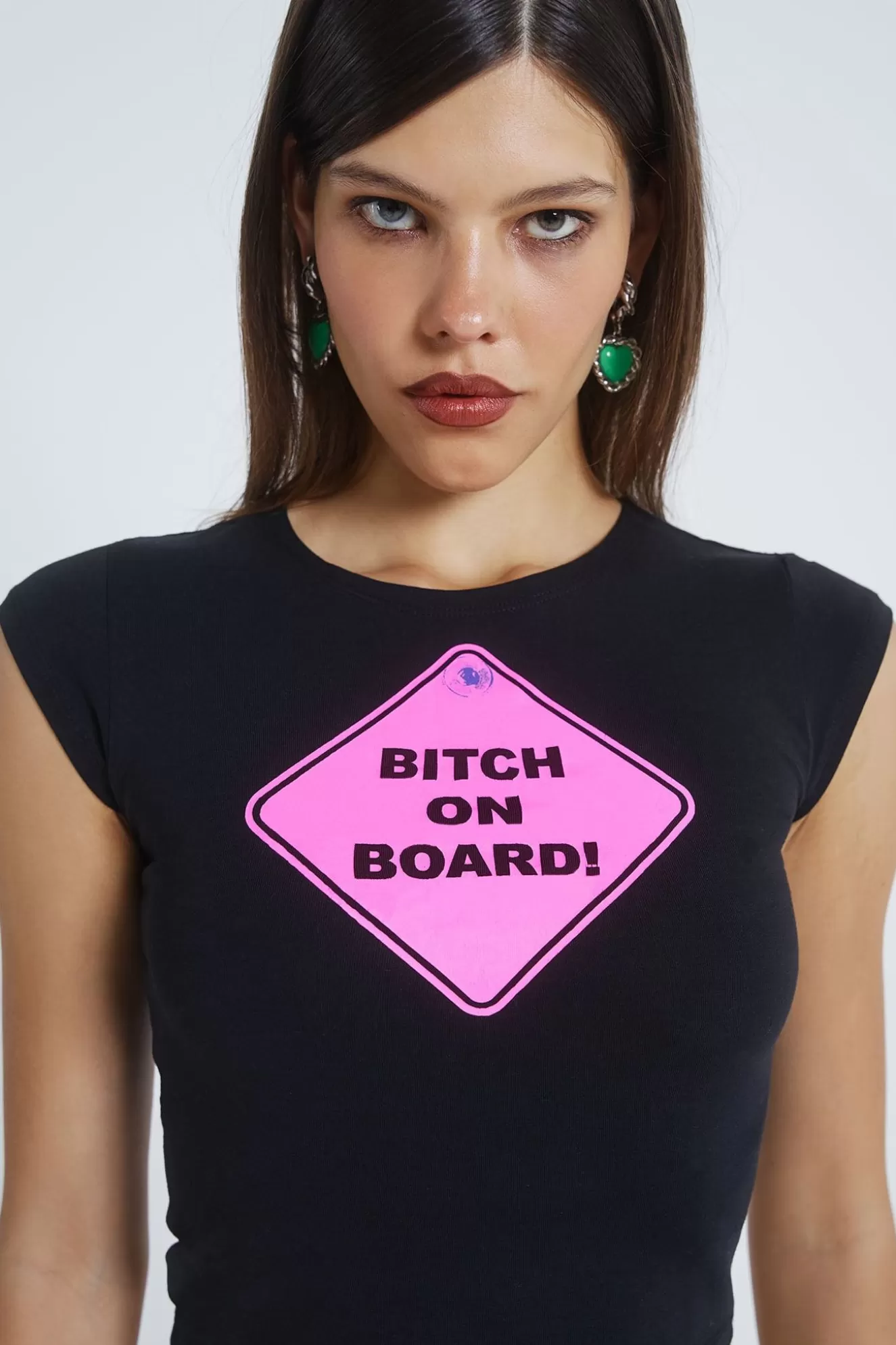 Shop Bitch On Board Baby Tee Women Crop Tops