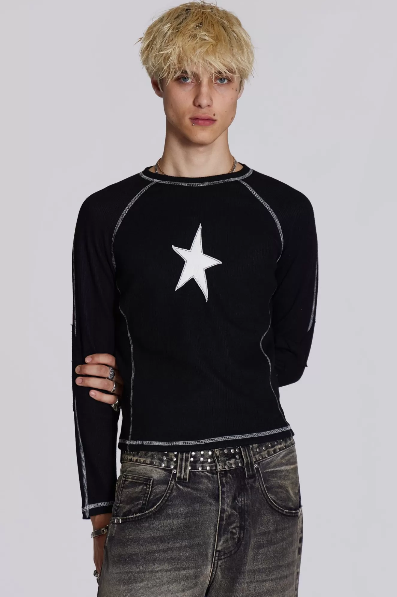 Best Sale Black & White Starstruck Tee Men T-Shirts