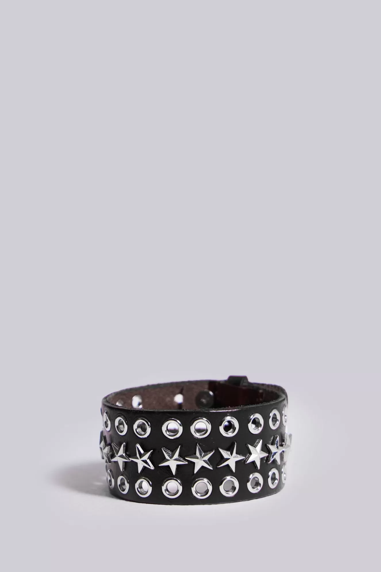 Flash Sale Black Leather Studded Bracelet Men Accessories