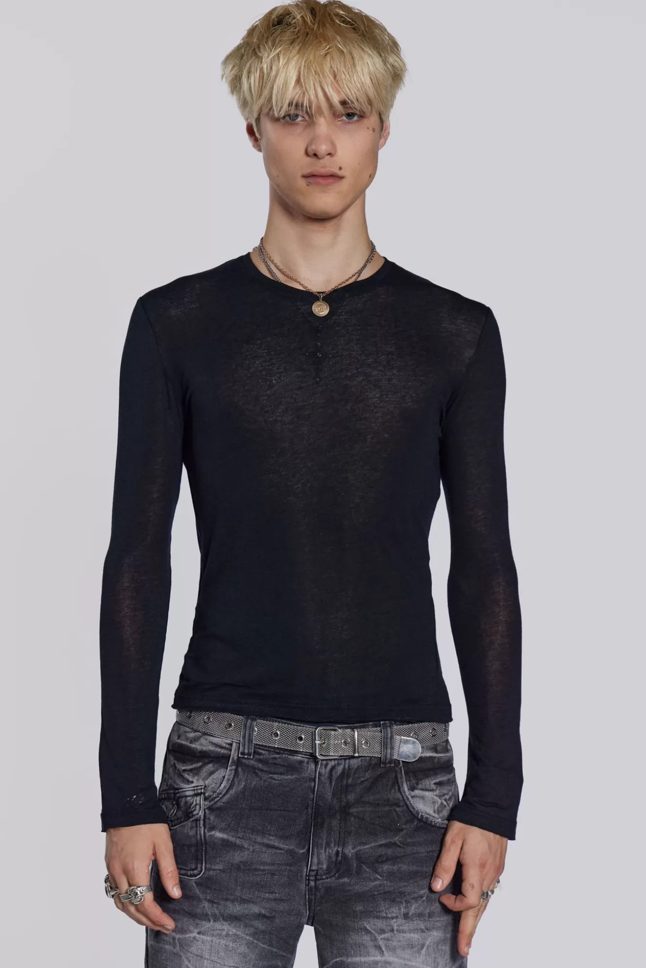 Hot Black Mist Long Sleeve Men T-Shirts