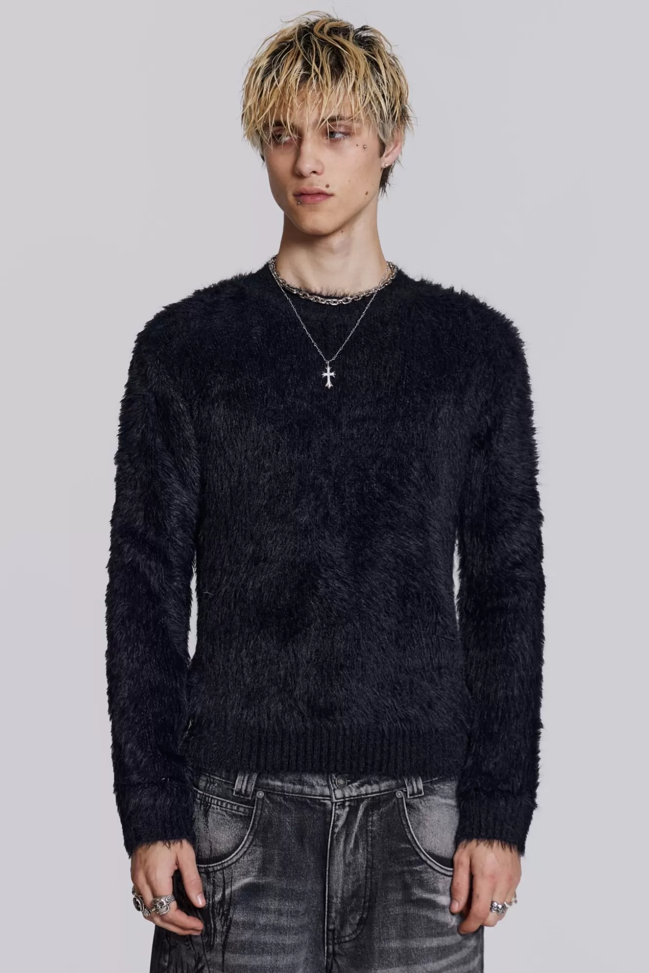 Store Black Ominous Knit Jumper Men Knitwear