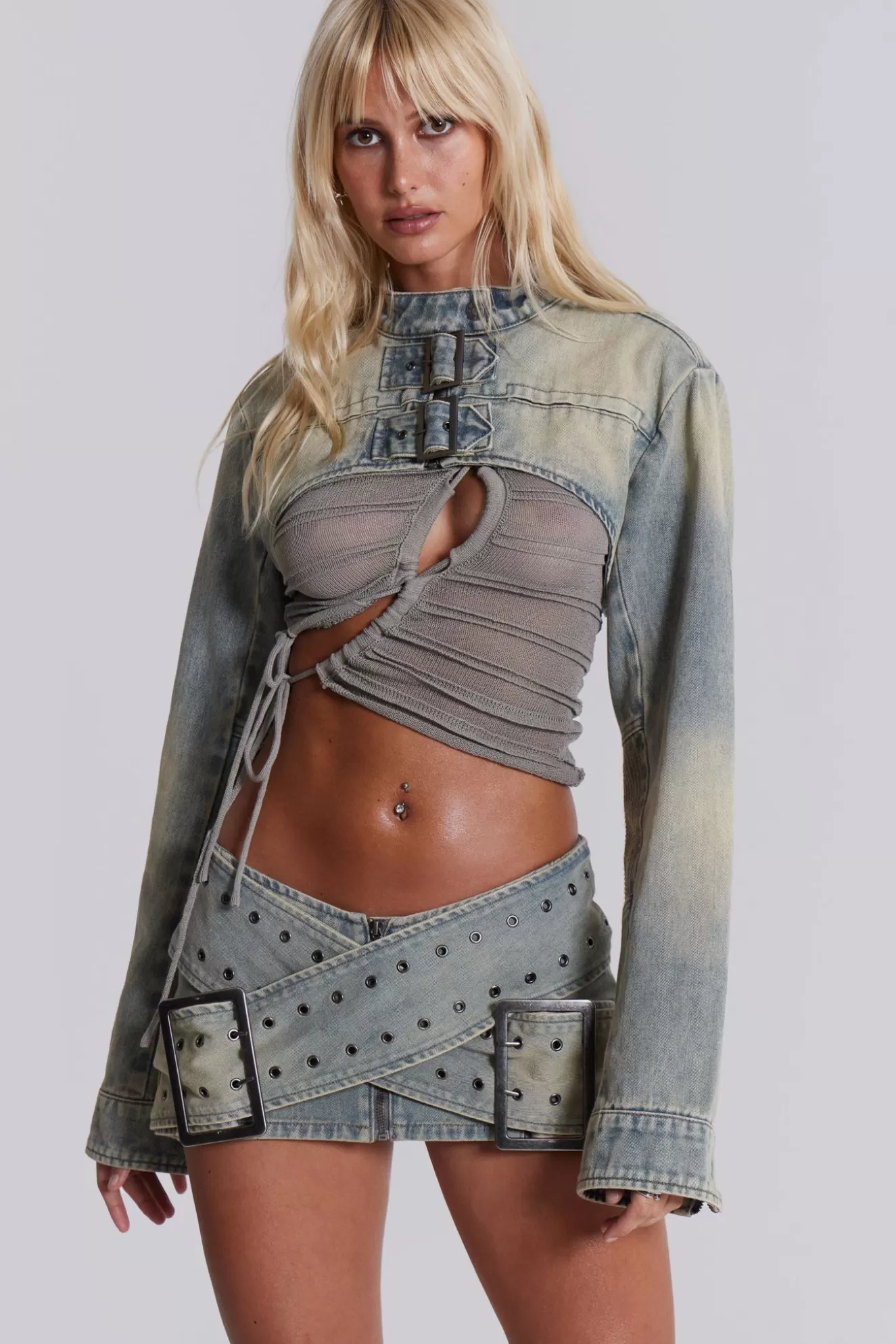 Discount Denim Assassin Ultra Cropped Jacket Women Outerwear