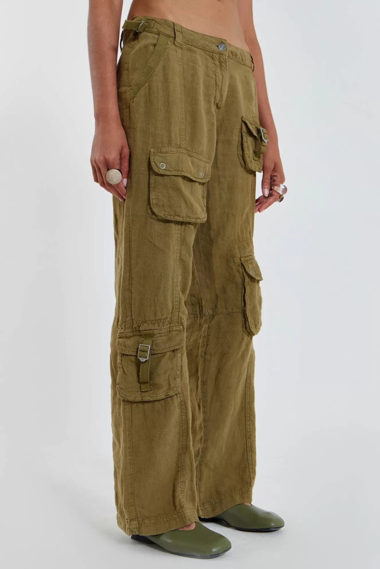 Fashion Devon Linen Cargo Trousers Women Co-Ords