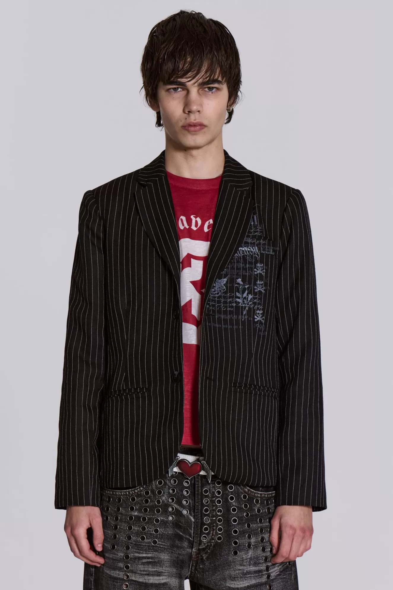 Clearance Dropout Pinstripe Blazer Men Outerwear