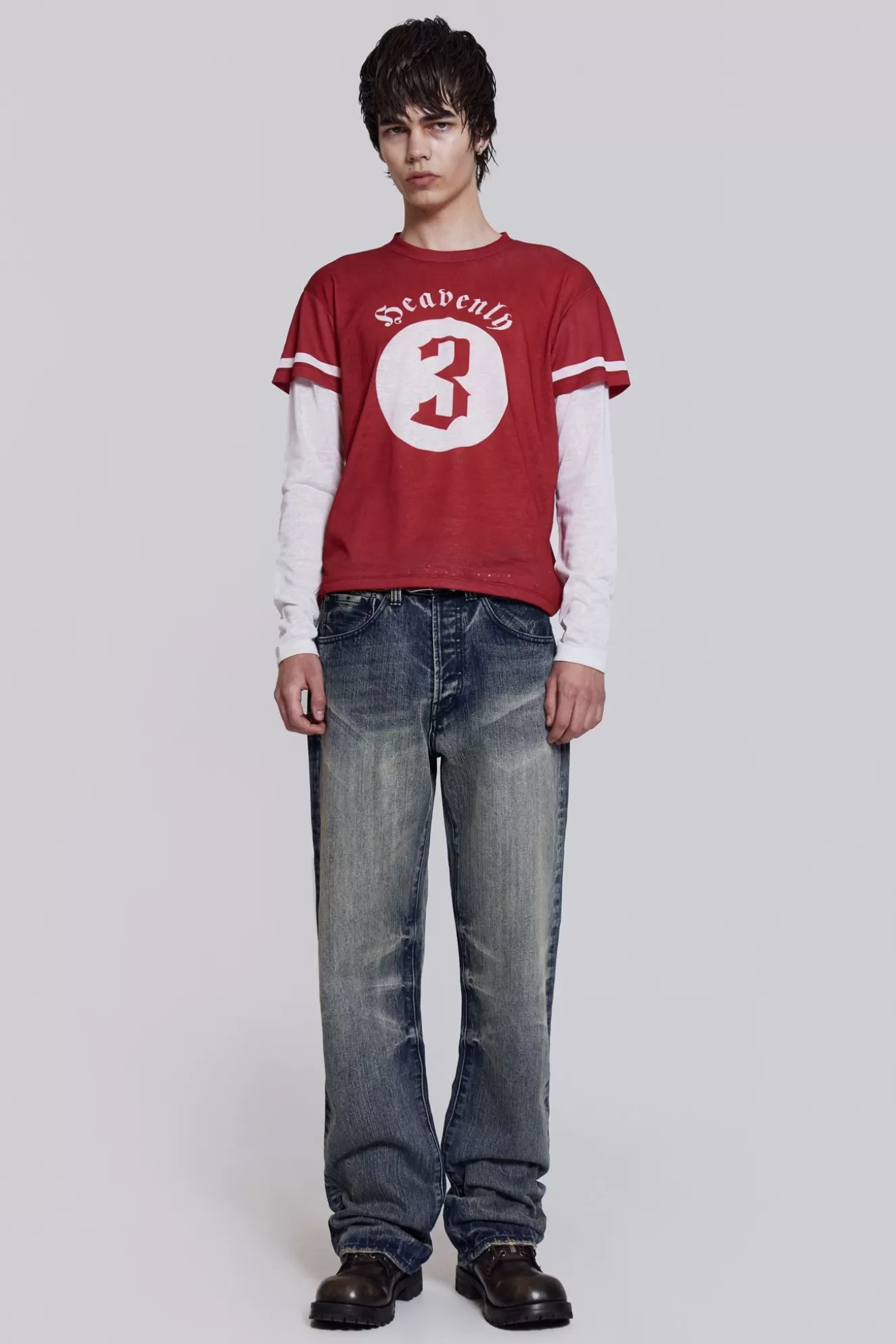 Sale Heavenly Double Layer Tee Men T-Shirts