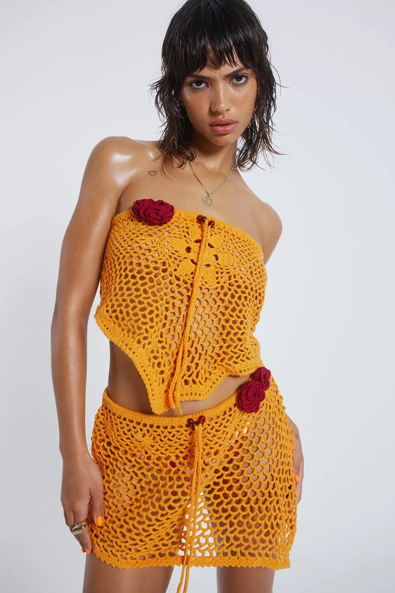 Store Honolulu Asymmetric Crochet Boob Tube Women Knitwear