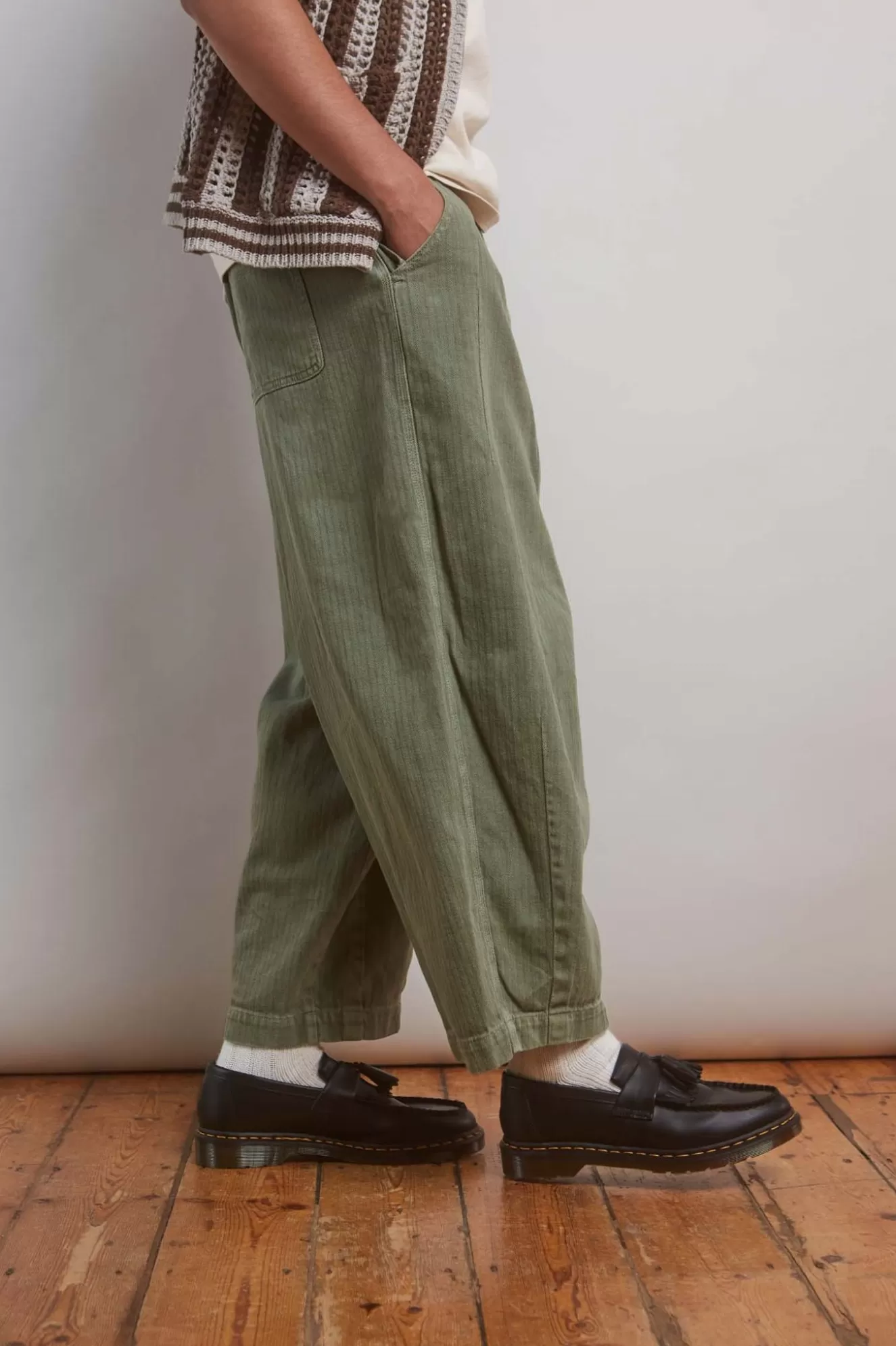 Outlet Khaki Balloon Pants Men Trousers & Pants