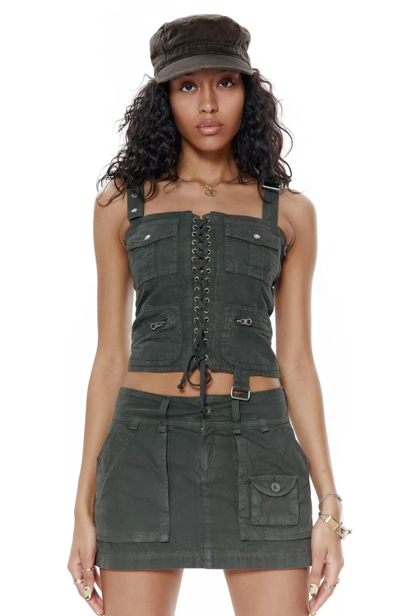 Best Khaki Cargo Corset Women Corsets