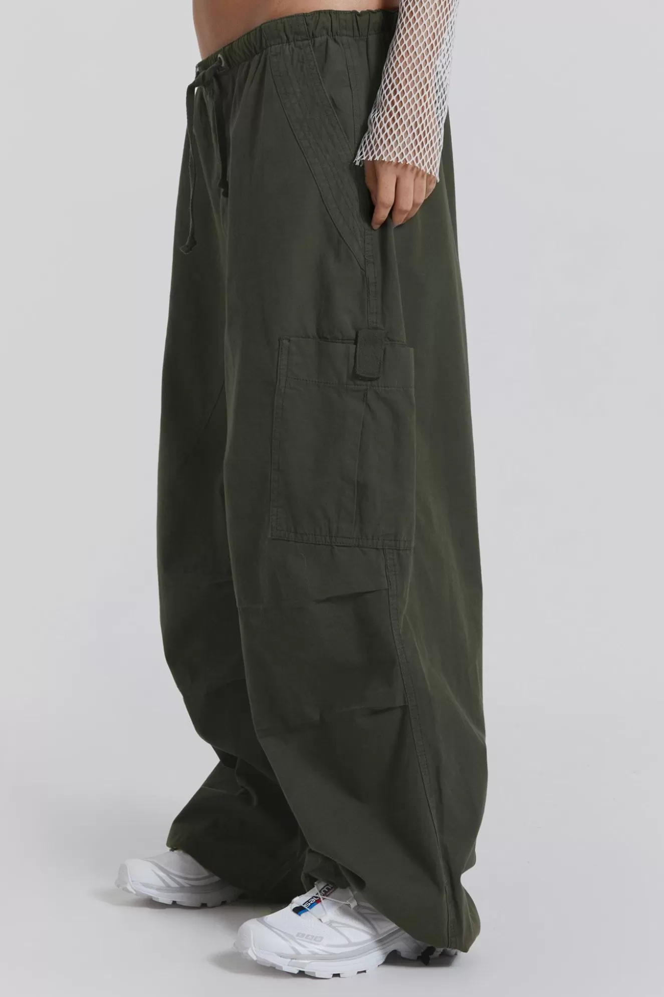 Online Khaki Parachute Cargo Pants Women Trousers & Pants