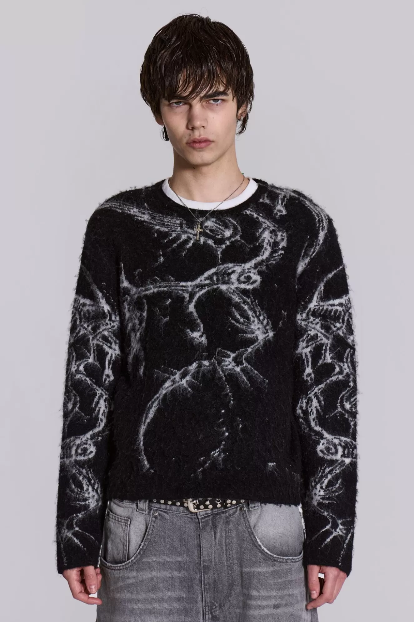 Fashion Lazy Willy Brushed Knit Jumper Men Knitwear