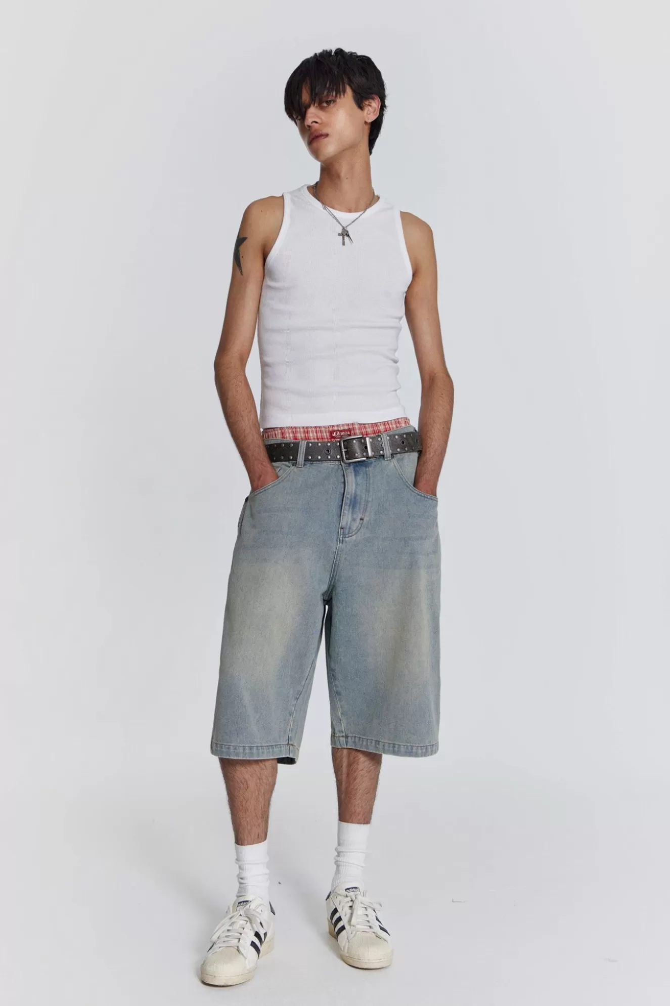 Sale Light Wash Jumbo Jorts Men Jorts