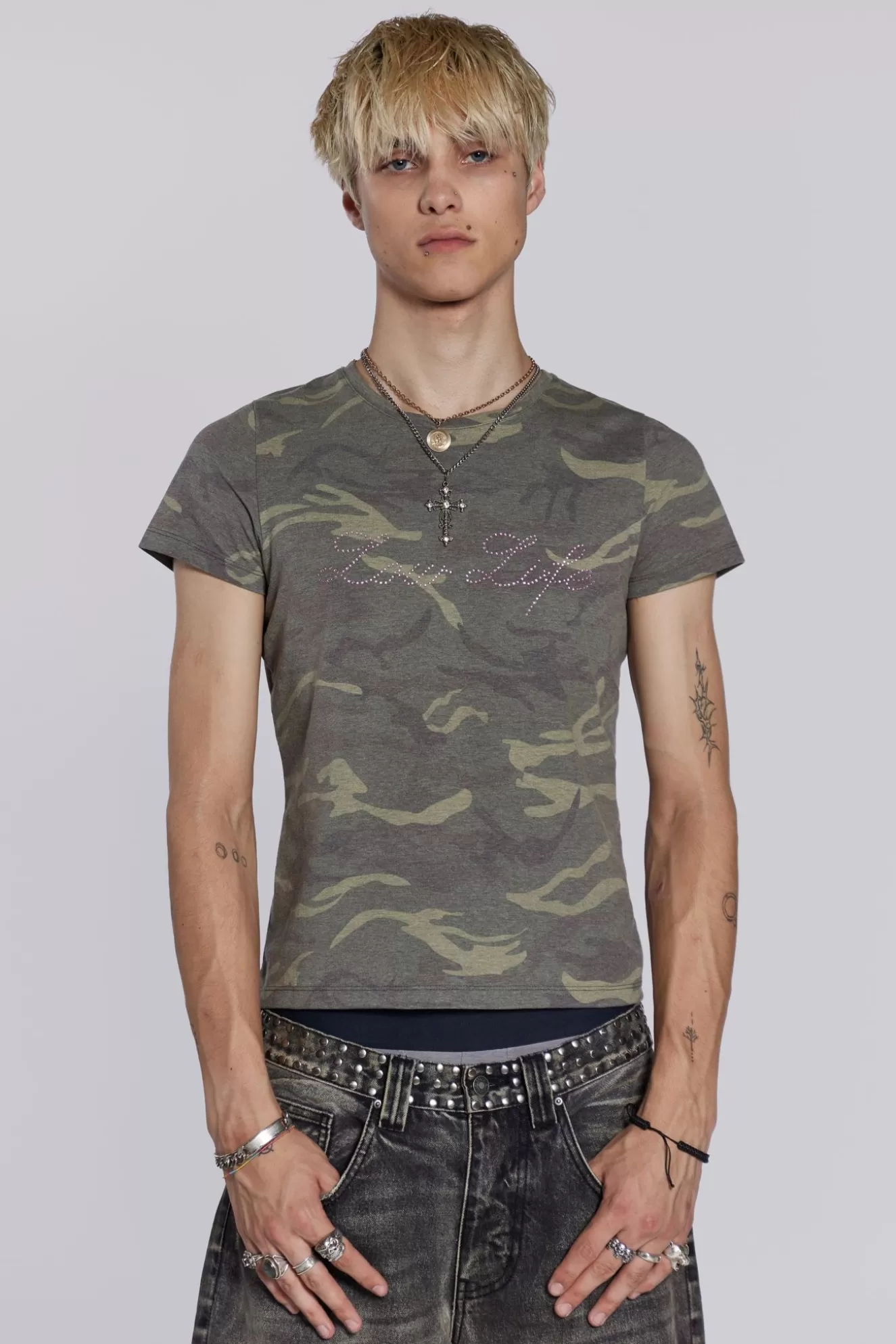 Shop Low Life Camo Tee Men T-Shirts