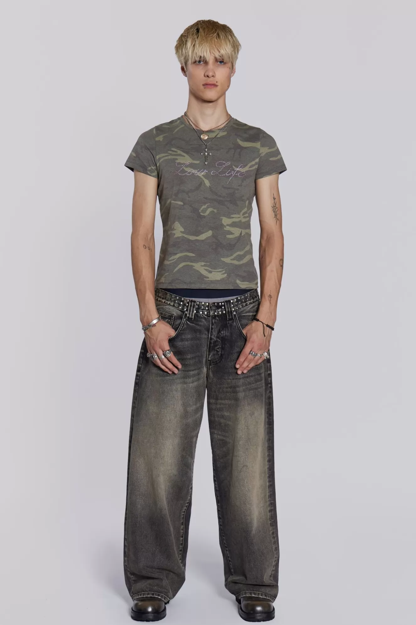 Shop Low Life Camo Tee Men T-Shirts