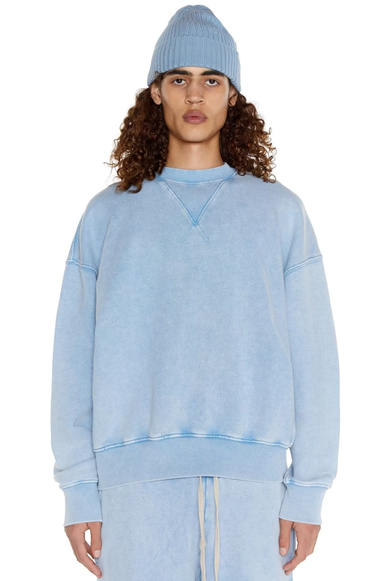 Hot Ntrls Powder Blue Crew Neck Sweatshirt Women Co-Ords