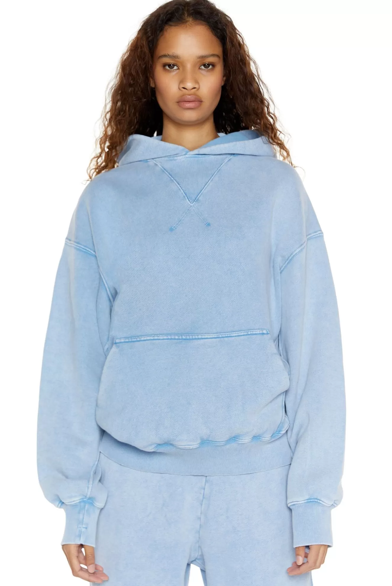 Outlet Ntrls Powder Blue Oversized Hoodie Women Co-Ords