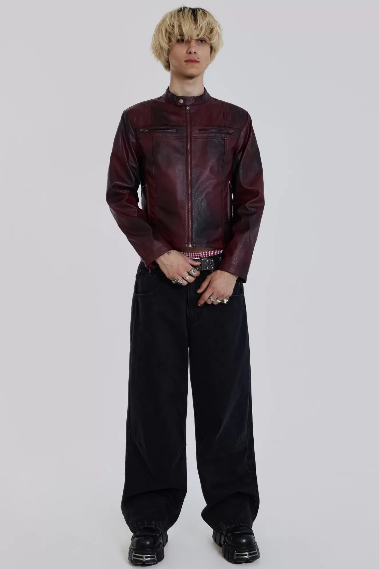 Best Sale Oxblood Piston Jacket Men Outerwear