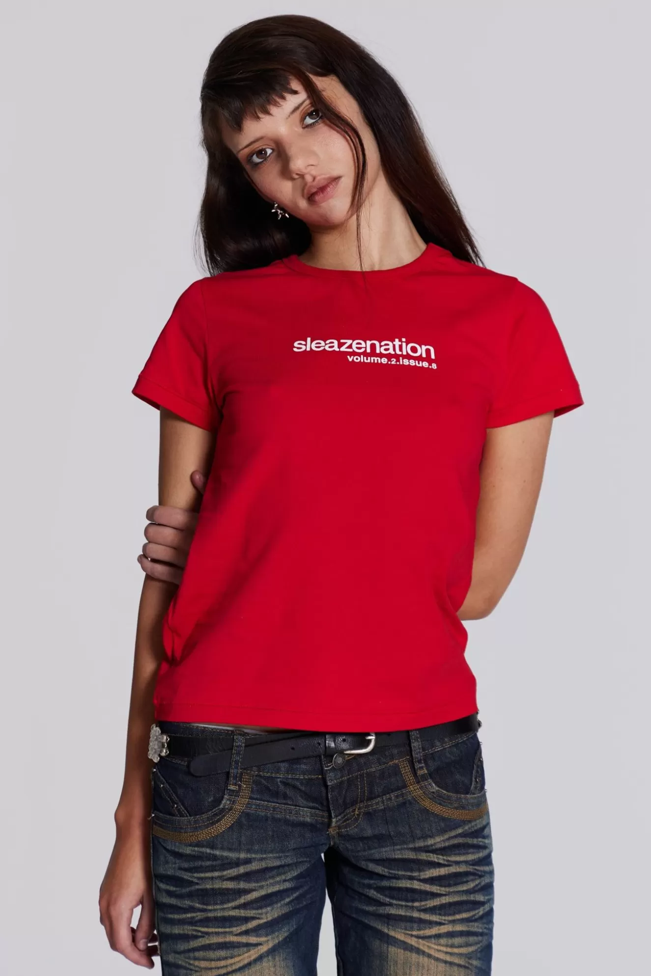 Cheap Red How Are You? Tee Women T-Shirts