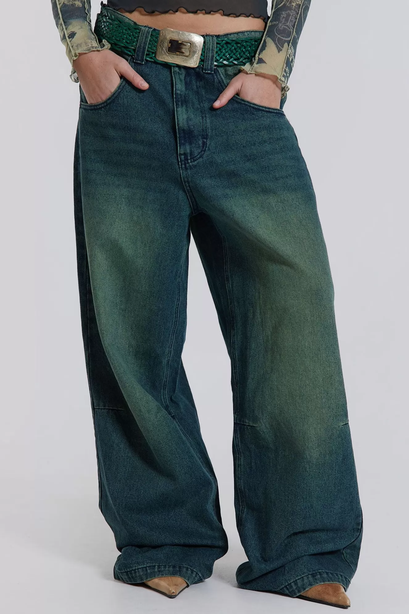 Outlet Sandblast Blue Wash Colossus Jeans Women Jeans