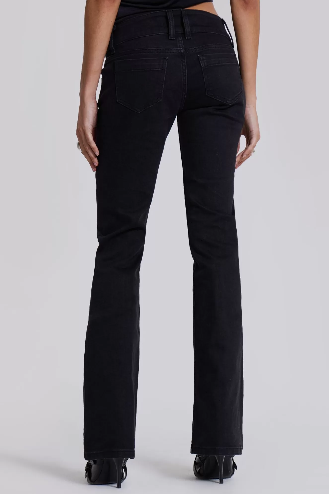 Discount Solid Black Thirteen Jeans Women Jeans