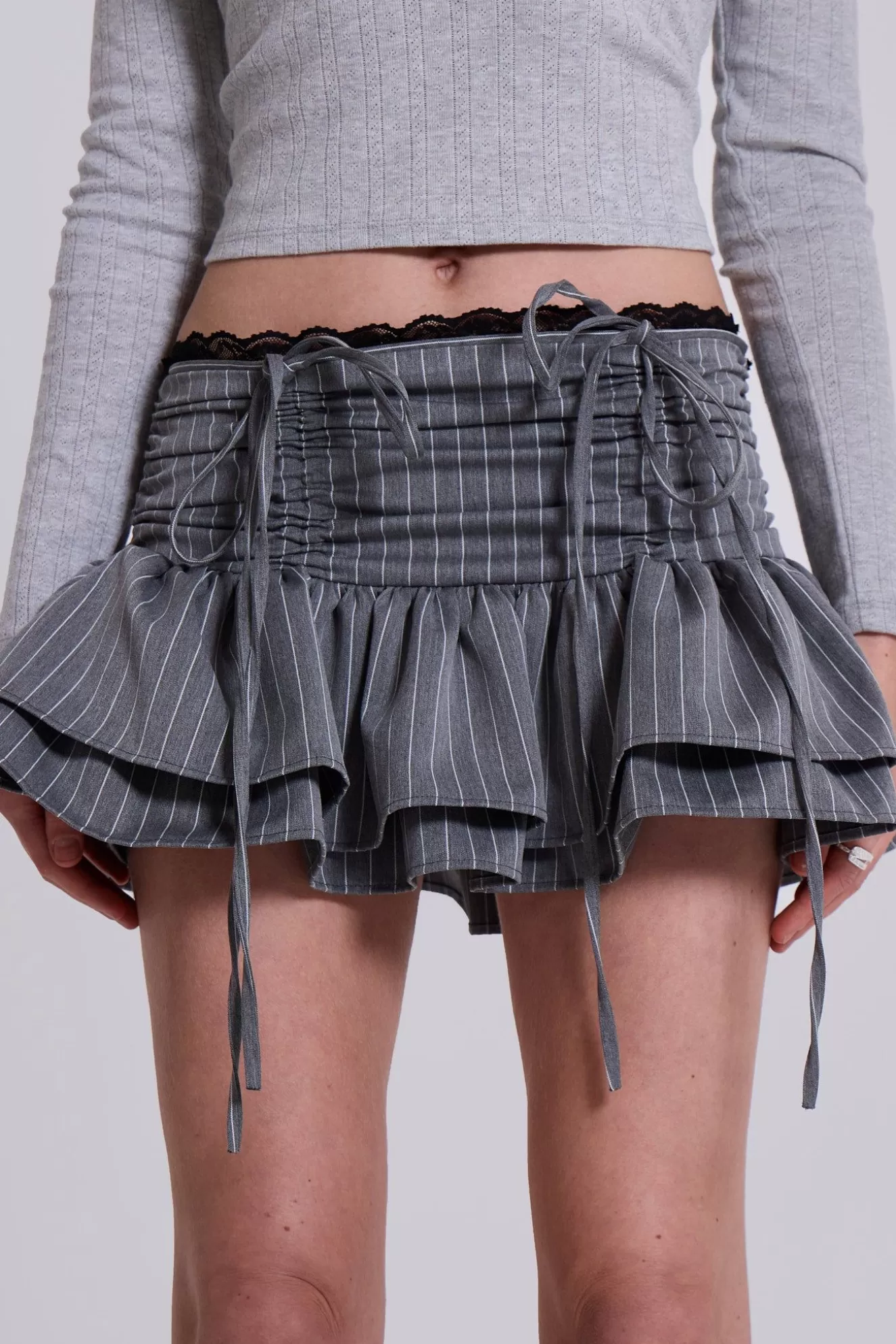 New Thursday Pinstripe Mini Skirt Women Mini Skirts