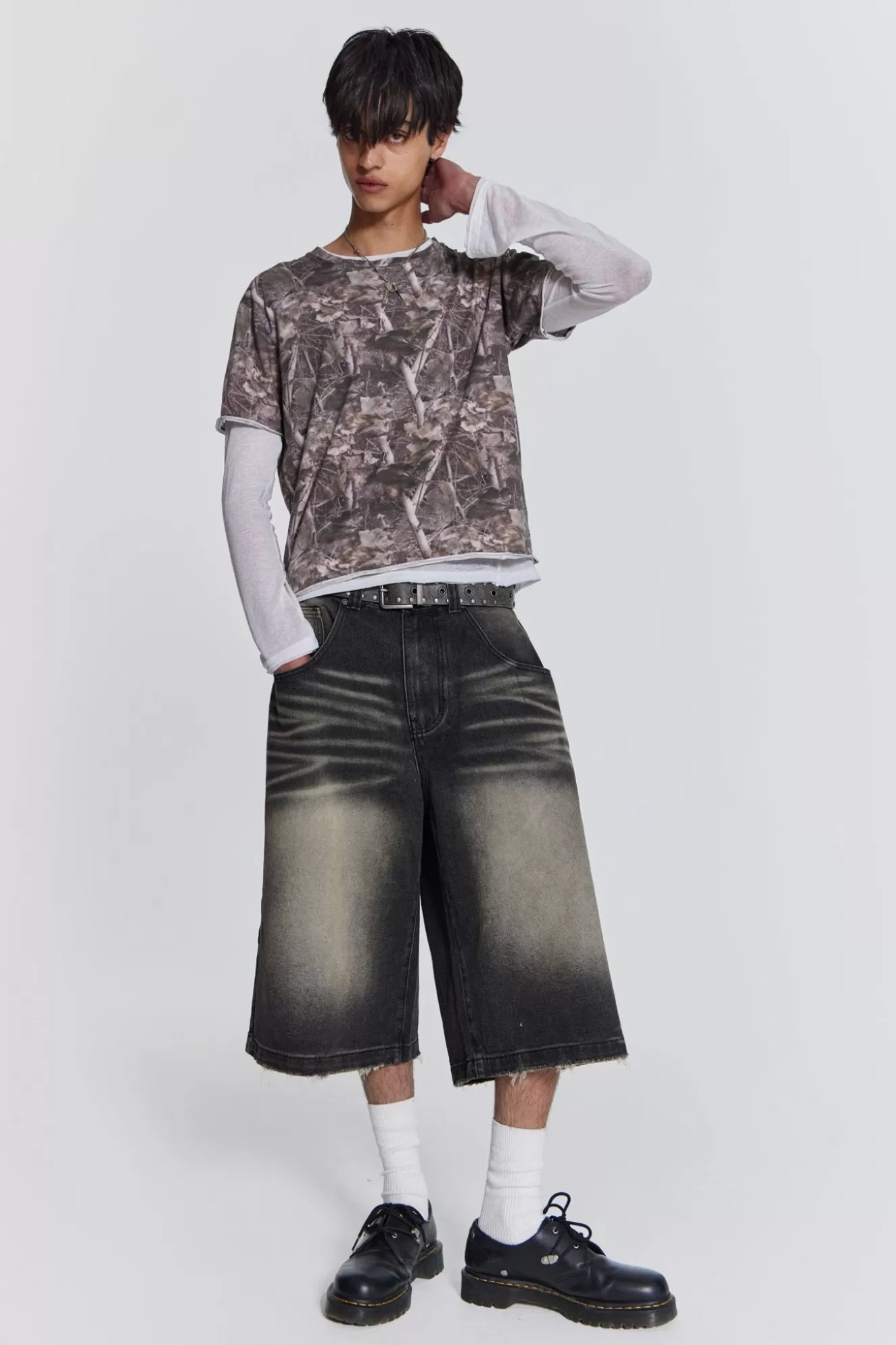 Online Washed Black Colossus Jorts Men Jorts