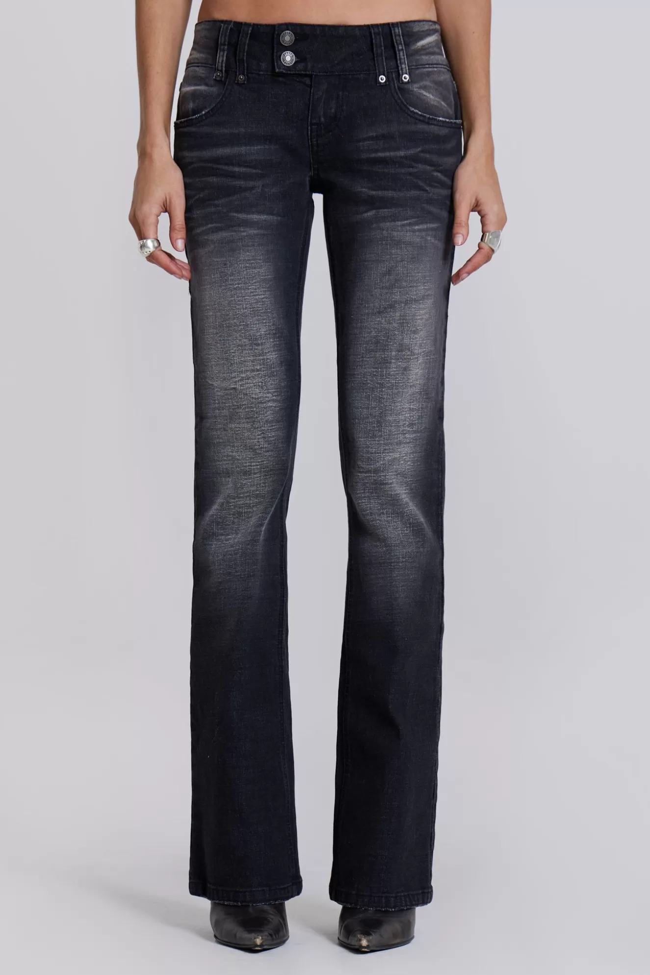 Sale Washed Black Thirteen Jeans Women Jeans