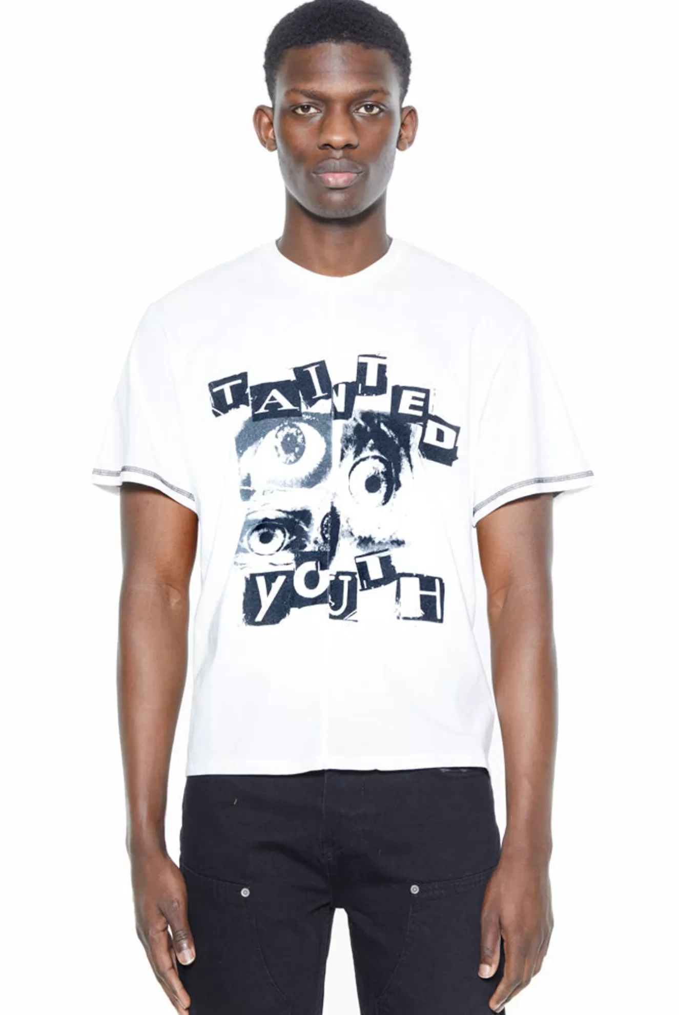 Online White Tainted Youth T-Shirt Men T-Shirts