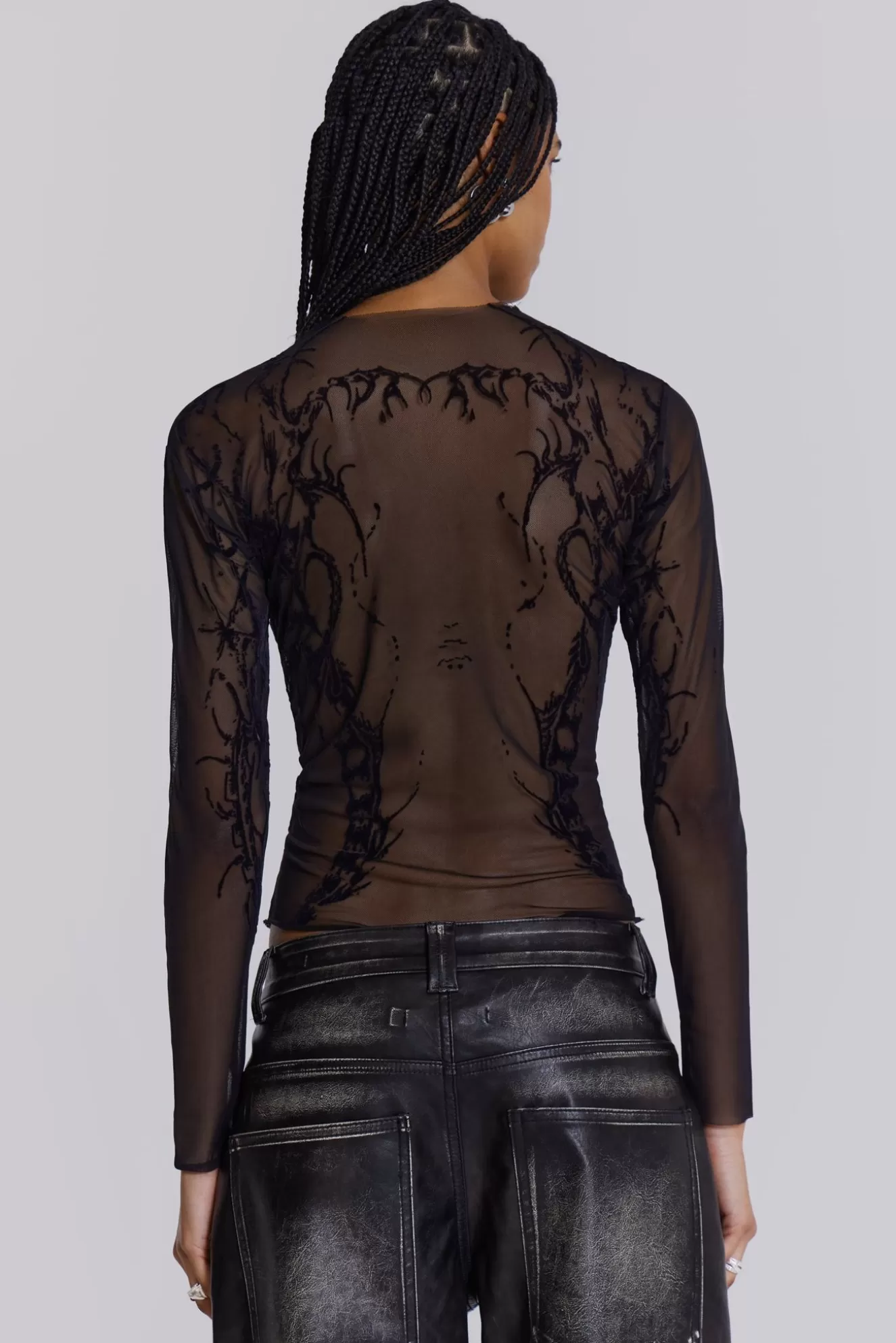 New Wings Mesh Top Women Long Sleeve Tops